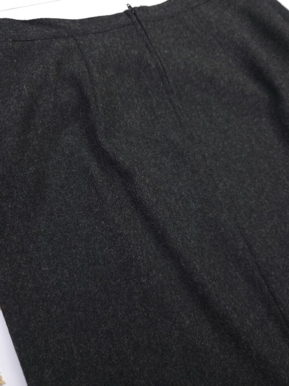 Classic Wool Long Black Pencil Skirt Sz 12 - Picture 7 of 11